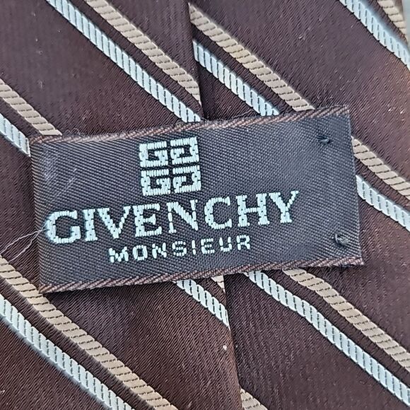 Givenchy Monsieur brown stripe tie - Picture 3 of 5
